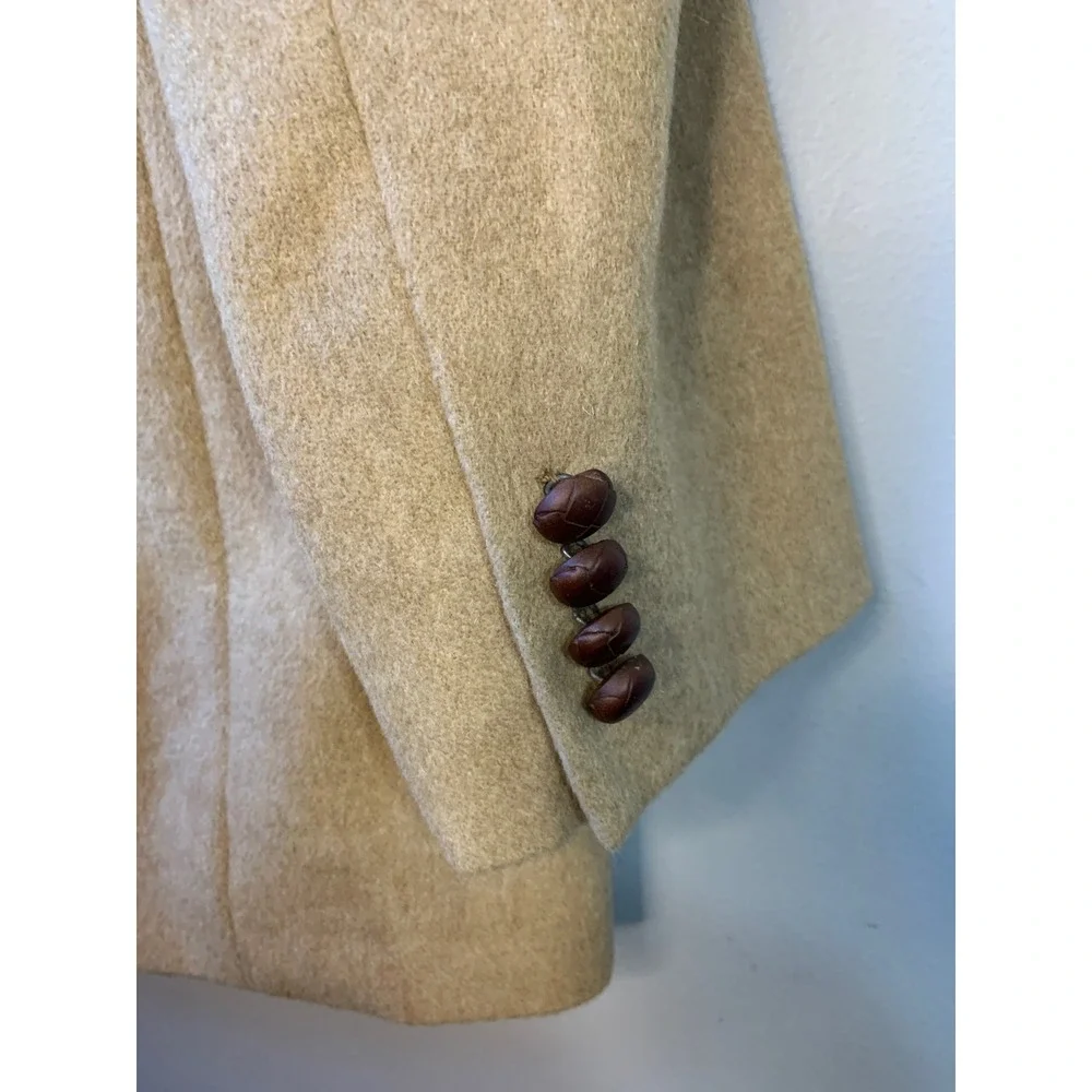 Turnbury est 1980 Mens Camelhair Blazer Sport Coat‎ Size 42R Tan Wool Blend